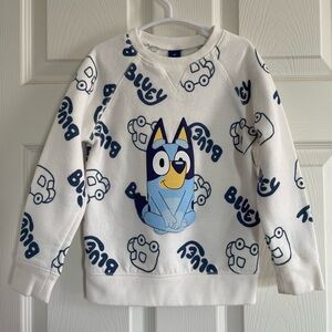 Bluey Toddler Sweatshirt 4T Fleece Pullover Kids Cartoon Sweater